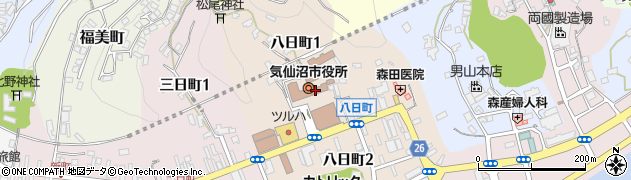 気仙沼市役所　総務部財政課周辺の地図