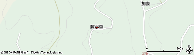 岩手県一関市川崎町薄衣陳が森周辺の地図