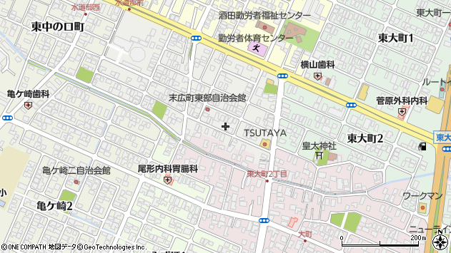 〒998-0854 山形県酒田市末広町の地図
