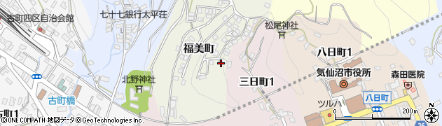 宮城県気仙沼市福美町周辺の地図