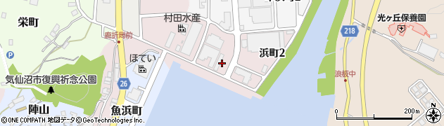 宮城県気仙沼市浜町周辺の地図