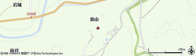 岩手県一関市萩荘（泉山）周辺の地図