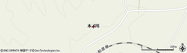 岩手県一関市滝沢木ノ川周辺の地図