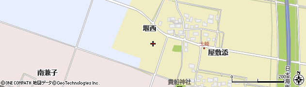 山形県酒田市土崎堰西周辺の地図