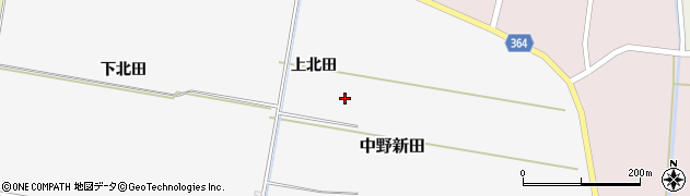 山形県酒田市中野新田（上北田）周辺の地図