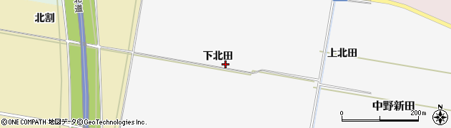 山形県酒田市中野新田（下北田）周辺の地図