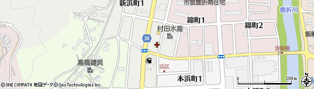 ローソン気仙沼鹿折店周辺の地図