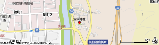 飯綱神社周辺の地図