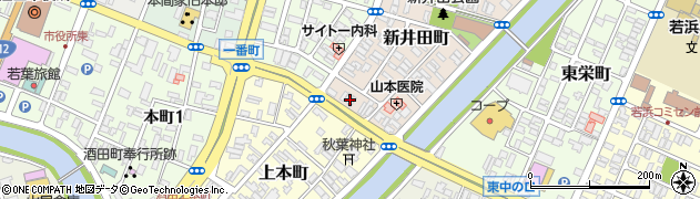 山形県酒田市新井田町14周辺の地図