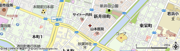 山形県酒田市新井田町周辺の地図