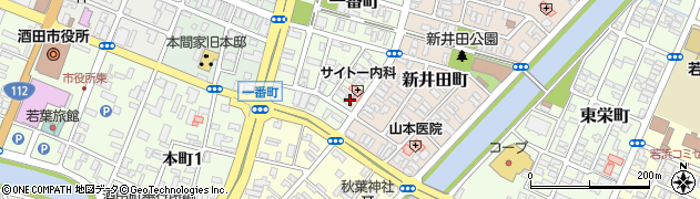 山形県酒田市一番町9-10周辺の地図