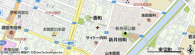 山形県酒田市一番町8-9周辺の地図
