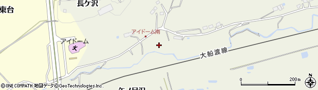 岩手県一関市滝沢（矢ノ目沢）周辺の地図