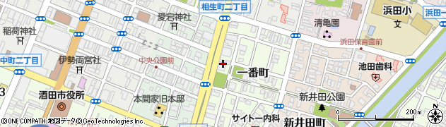 山形県酒田市一番町3-25周辺の地図