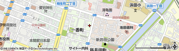 山形県酒田市一番町6-3周辺の地図