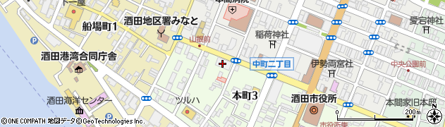 山形銀行酒田支店周辺の地図