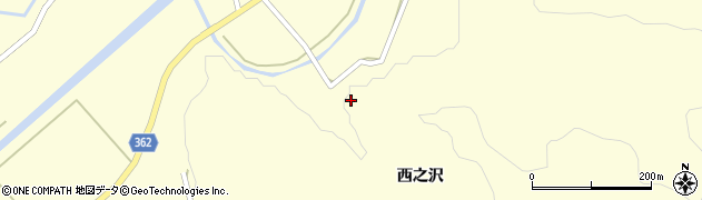 山形県酒田市北俣西之沢周辺の地図