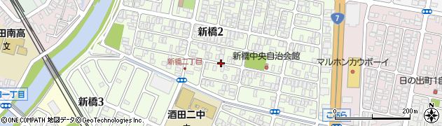 山形県酒田市新橋周辺の地図