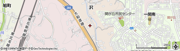 岩手県一関市沢34-17周辺の地図