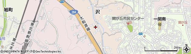 岩手県一関市沢34-3周辺の地図