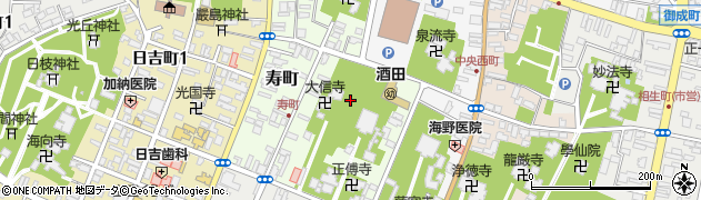 山形県酒田市寿町周辺の地図