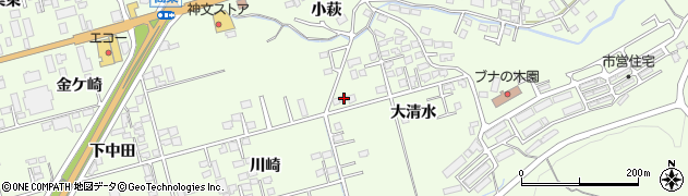 岩手県一関市萩荘大清水4周辺の地図