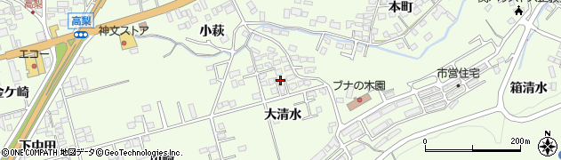岩手県一関市萩荘大清水16周辺の地図
