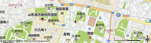 山形県酒田市寿町3-16周辺の地図