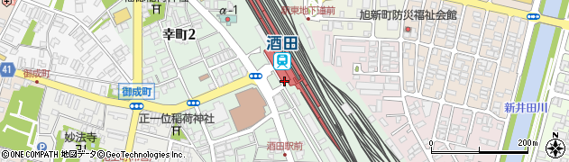 酒田警察署駅前交番周辺の地図