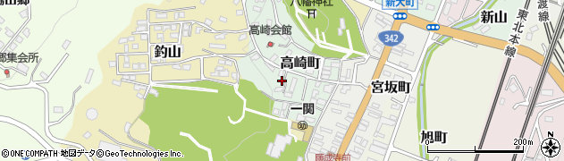 岩手県一関市高崎町4周辺の地図