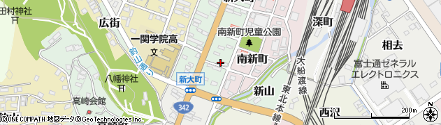 岩手県一関市新大町73周辺の地図