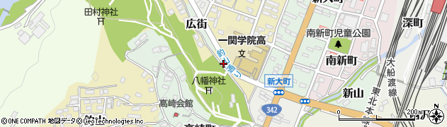 岩手県一関市八幡街周辺の地図
