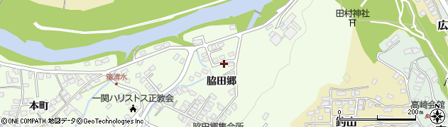 岩手県一関市萩荘脇田郷周辺の地図