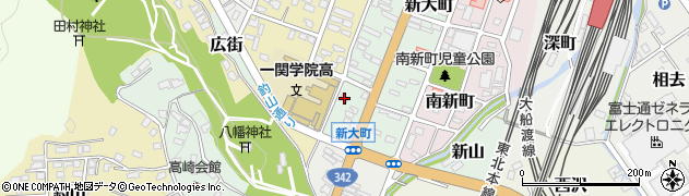 岩手県一関市新大町102周辺の地図