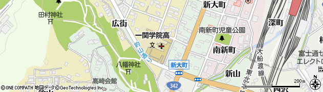 一関学院高等学校　職員室周辺の地図