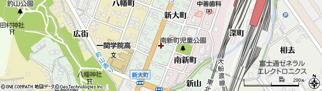 岩手県一関市新大町55周辺の地図