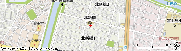 山形県酒田市北新橋周辺の地図