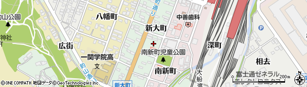 岩手県一関市新大町43周辺の地図