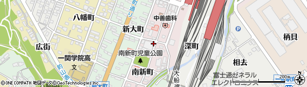 岩手県一関市南新町周辺の地図