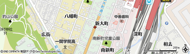 岩手県一関市新大町周辺の地図