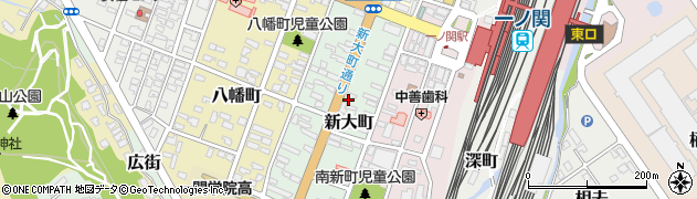 岩手県一関市新大町22周辺の地図