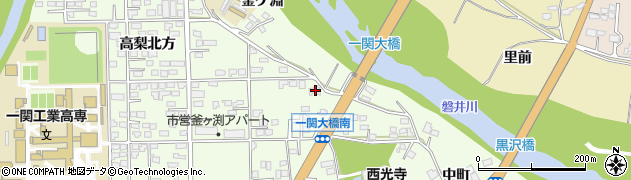 岩手県一関市萩荘釜ケ淵126周辺の地図