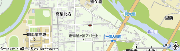 岩手県一関市萩荘釜ケ淵96周辺の地図