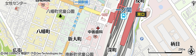 岩手県一関市駅前5周辺の地図