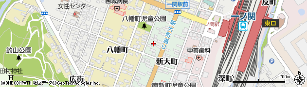 岩手県一関市新大町136周辺の地図