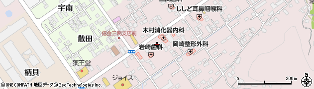 岩手県一関市三関仲田33周辺の地図
