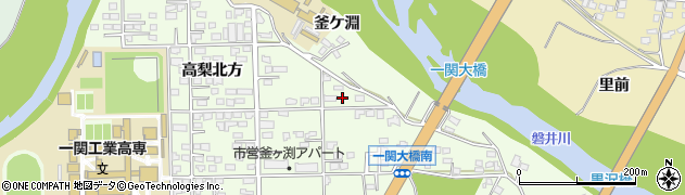 岩手県一関市萩荘釜ケ淵120周辺の地図