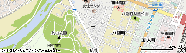 岩手県一関市城内周辺の地図