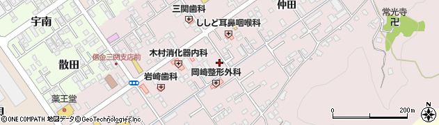 岩手県一関市三関仲田49周辺の地図