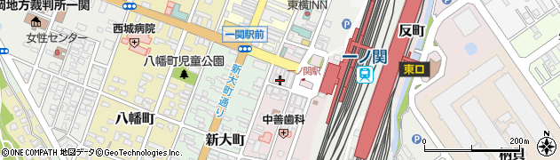 岩手県一関市駅前42周辺の地図